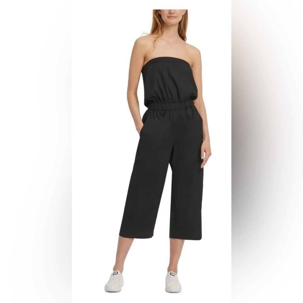 🆕 DKNY Womens Black Strapless Capri Jumpsuit L. NWT
100% Cotton